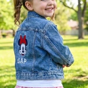 GAP Blue Denim Jacket with Cartoon Patch